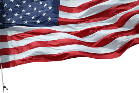 American Flag Fluttering in the Airの写真素材