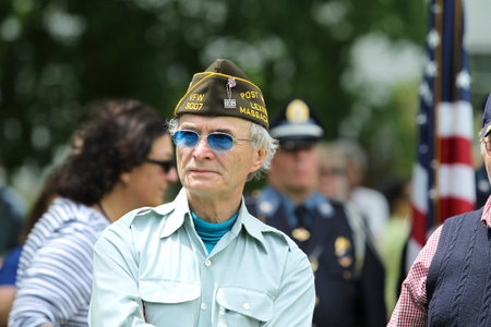 Veterans at Memorial Day Ceremony Held in Lexington, MA on Tuesday, Sunday, May 24, 2015.