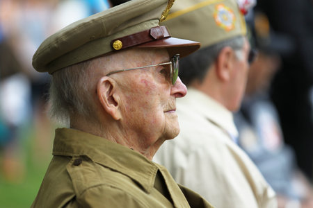 Veterans at Memorial Day Ceremony Held in Lexington, MA on Tuesday, Sunday, May 24, 2015のeditorial素材