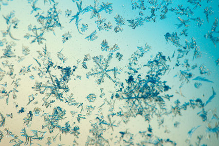 Snowflakes Falling -Holiday winter for Merry Christmas and Happy New Year, New England USAの写真素材