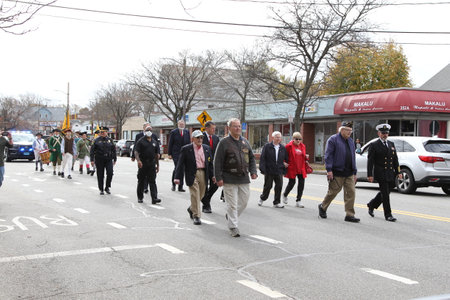 Veterans Day Celebration Held in Arlington, MA, US on Friday, November 11, 2022のeditorial素材