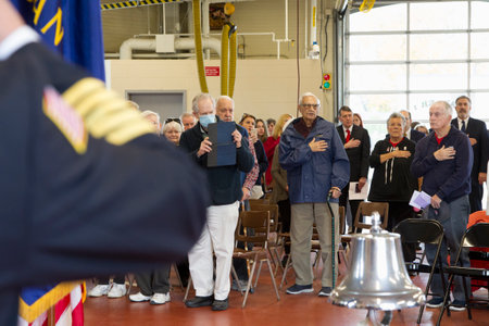 Veterans Day Celebration Held in Arlington, MA, US on Friday, November 11, 2022のeditorial素材