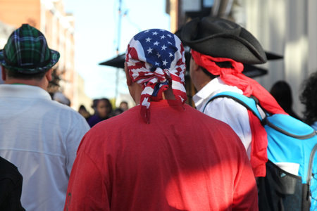 Salem, MA, US. October 30, 2022: People visiting the annual Haunted Happenings event held during the month of October in celebration of the town's historyのeditorial素材