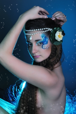 Beautiful mermaid girlの写真素材