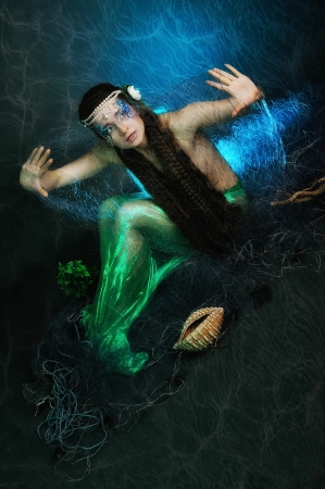 Beautiful mermaid girlの写真素材