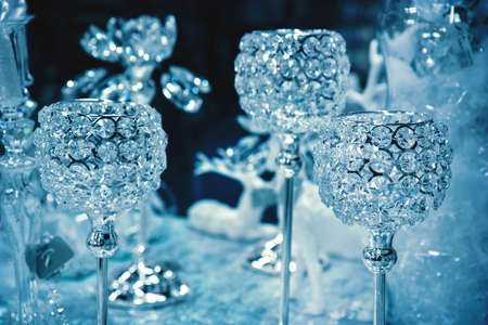 expensive drinking glasses, luxury objects of highest aristocracyの写真素材