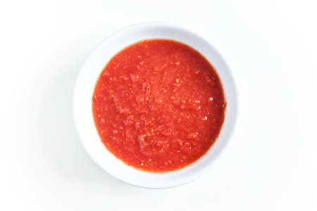 top view of tomato, typical italian sauceの写真素材