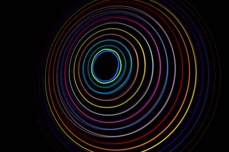 Circle of sound on a black backgroundの写真素材