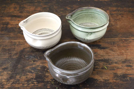 Traditional Japanese pottery, ceramic tablewareの写真素材