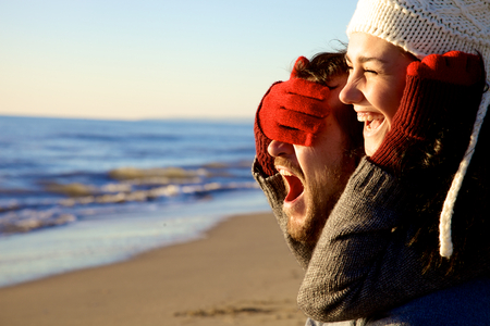 Beautiful couple having funの写真素材