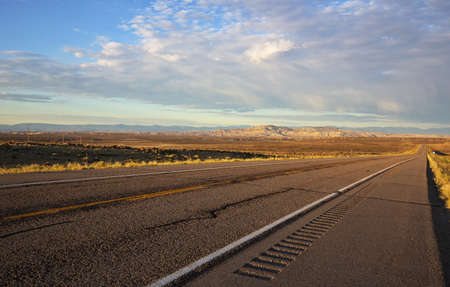 Flaming Gorge National Recreation Area road to scenic, open, wild landscapes in Wyoming and Utah, United Statesの写真素材