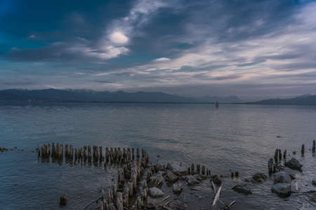 A lake in its most beautiful nature of Lake Constanceのeditorial素材