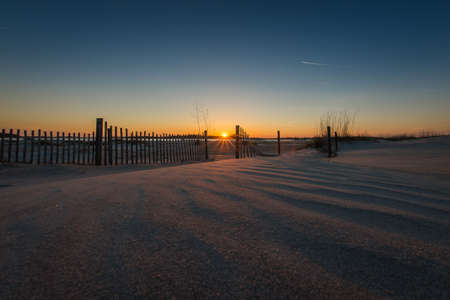 Sunset on Tybee Islandの写真素材