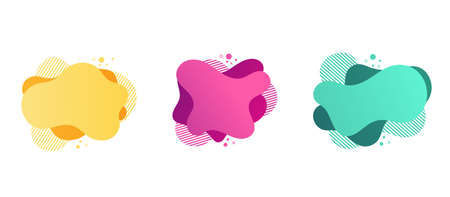 Set of abstract Modern graphic elements with dynamical colored forms.Template for the design of a logo.Vector Illustrationのイラスト素材