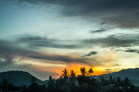 landscape sunset sky