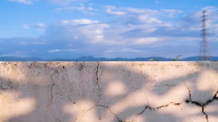 Blue Sky Cloud white wall background material comfortable outdoorの写真素材