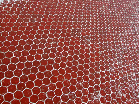 abstract red color background, winter tile road concept