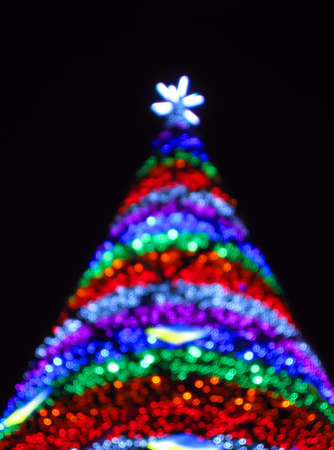 abstract christmas triangle tree, power illumination diversityの写真素材