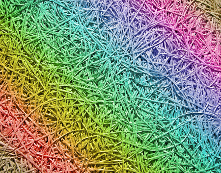 abstract chaotic line heap background, new rainbow texture closeup details