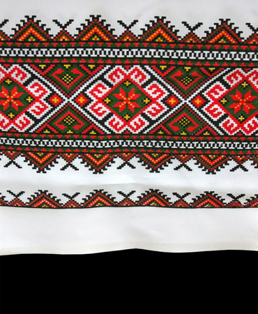 ukrainian cloth textile pattern, new handmade towel design concept