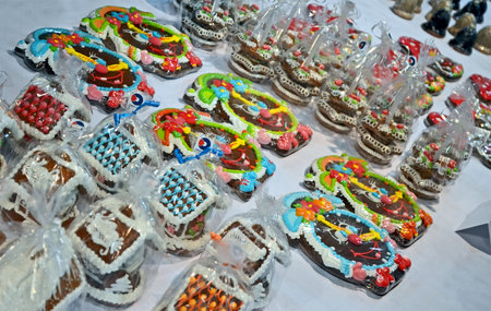 KIEV - DEC 01: New Year Holiday gift heap on Christmas Charity Bazaar in Kiev, Ukraine on December 01, 2012. Event organized by International Womens Club of Kyiv.のeditorial素材