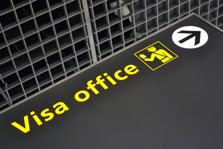 visa office direction sign, travel diversity details