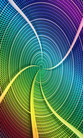 focus on center. rainbow tornado, magic galaxy detailsの写真素材