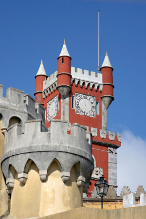 detail of a reinassance castle in sintra
