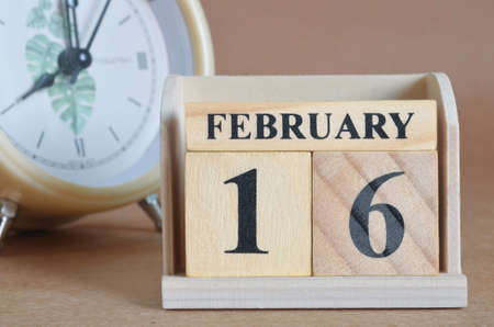 February 2, Cover design with clock in natural concept.の写真素材