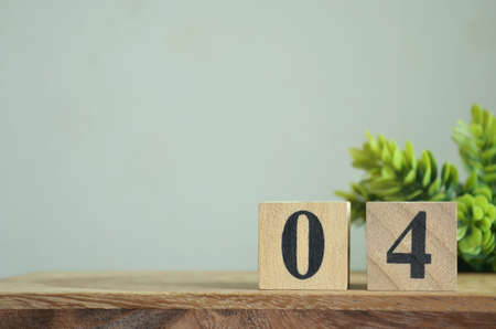 Number 4, Rating, Award, Design with number cube in the natural concept.の写真素材