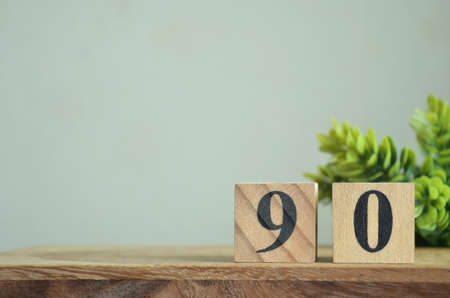 Number 90, Rating, Award, Design with number cube in the natural concept.の写真素材