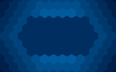 Abstract Hexagon dark blue gradient background.