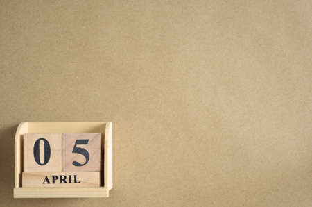 April 5, Empty brown paper background.の写真素材