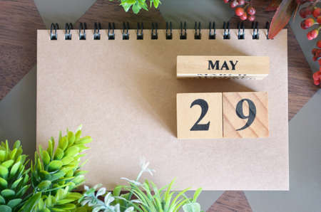 May 29, Natural notebook Calendar.の写真素材