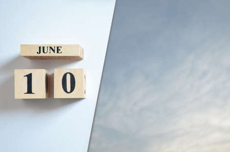 June 10, Blue sky with cloud.の写真素材