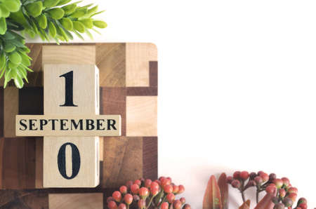 September 10, Cover calendar design in the natural concept.の写真素材