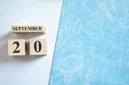 September 2, Empty white - blue background.の写真素材