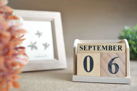 September 6, Date design in the natural concept.の写真素材