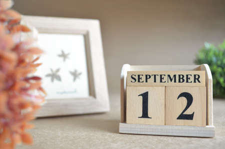 September 12, Date design in the natural concept.の写真素材