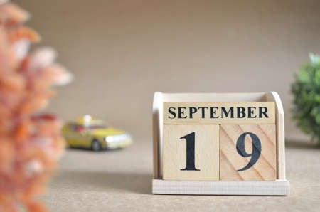 September 19, Date design in the natural concept.の写真素材