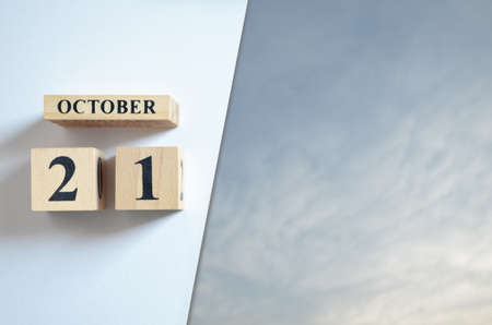 October 21, Blue sky with cloud.の写真素材