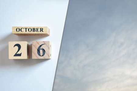 October 26, Blue sky with cloud.の写真素材