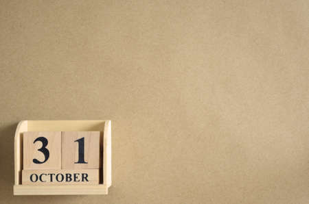 October 31, Empty brown background.の写真素材