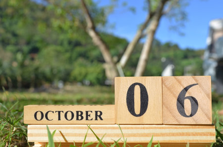 October 6, Cover natural background for your business.の写真素材