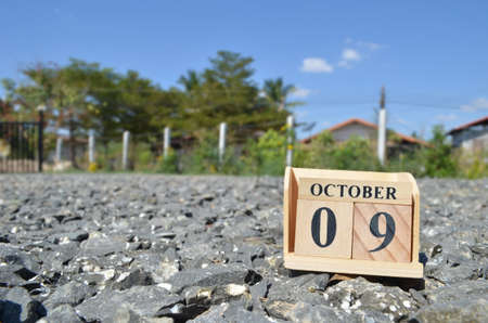 October 9, Country background for your business, empty cover background.の写真素材