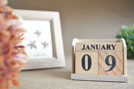 January 9, Date design in the natural concept.の写真素材