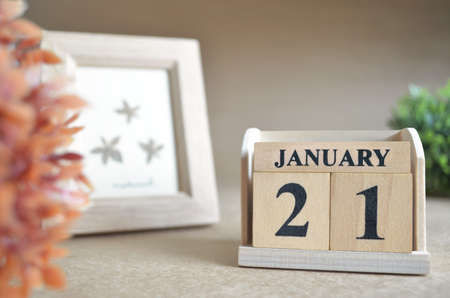 January 21, Date design in the natural concept.の写真素材