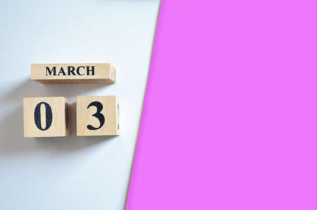 March 3, Empty white - Pink background.の写真素材