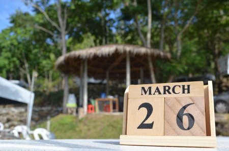 March 26, empty cover background for tourism.の写真素材