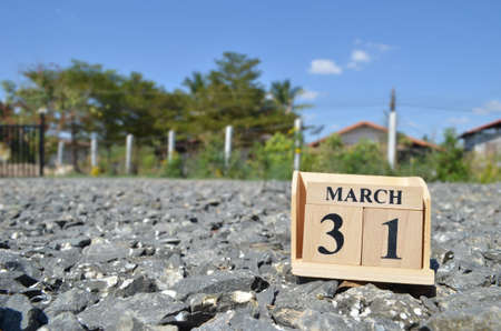 March 31, Country background for your business, empty cover background.の写真素材